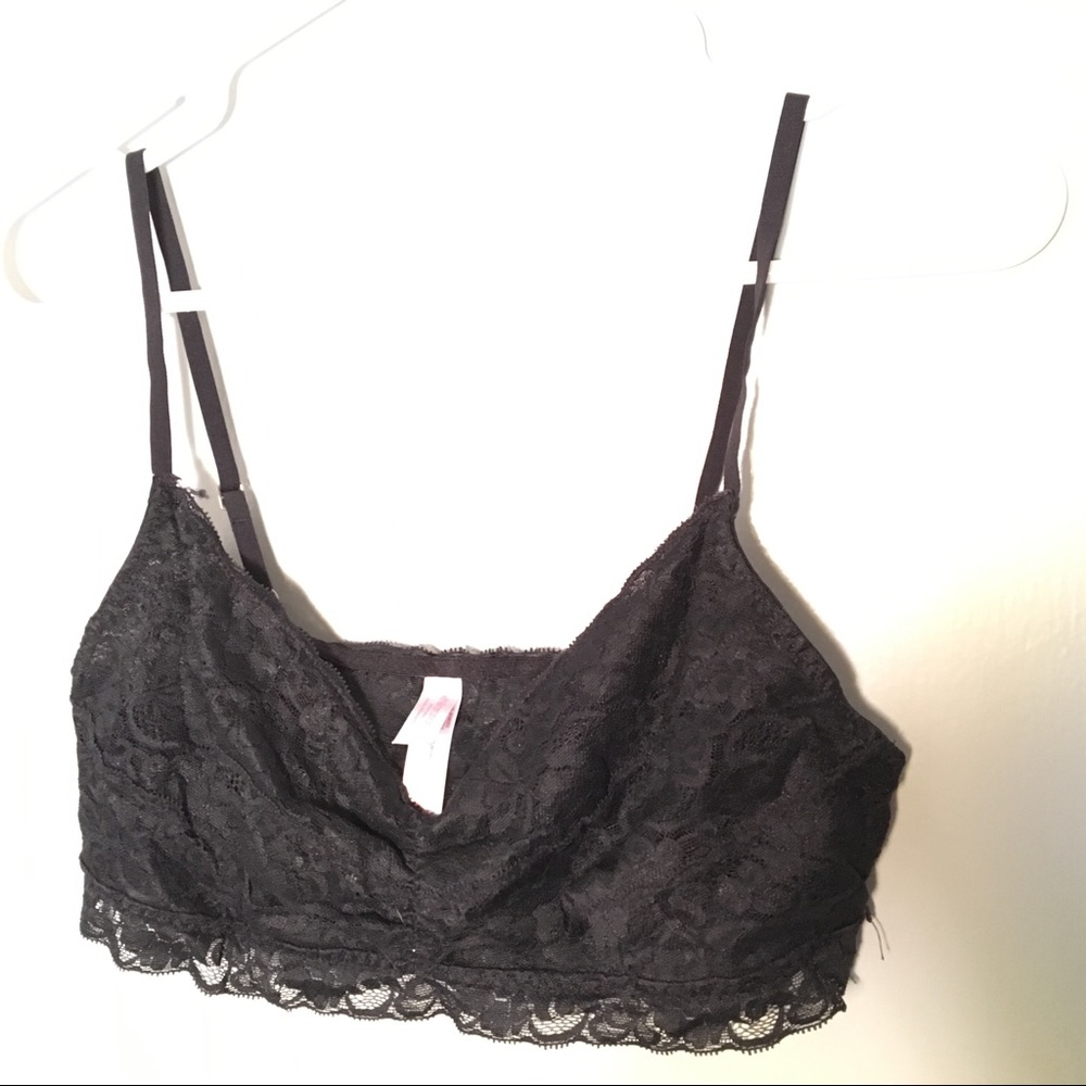 Black lace bralette